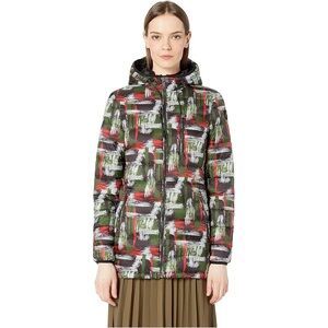 Moose Knuckles Brushstroke Print Hooded Puffer Jacket size Small